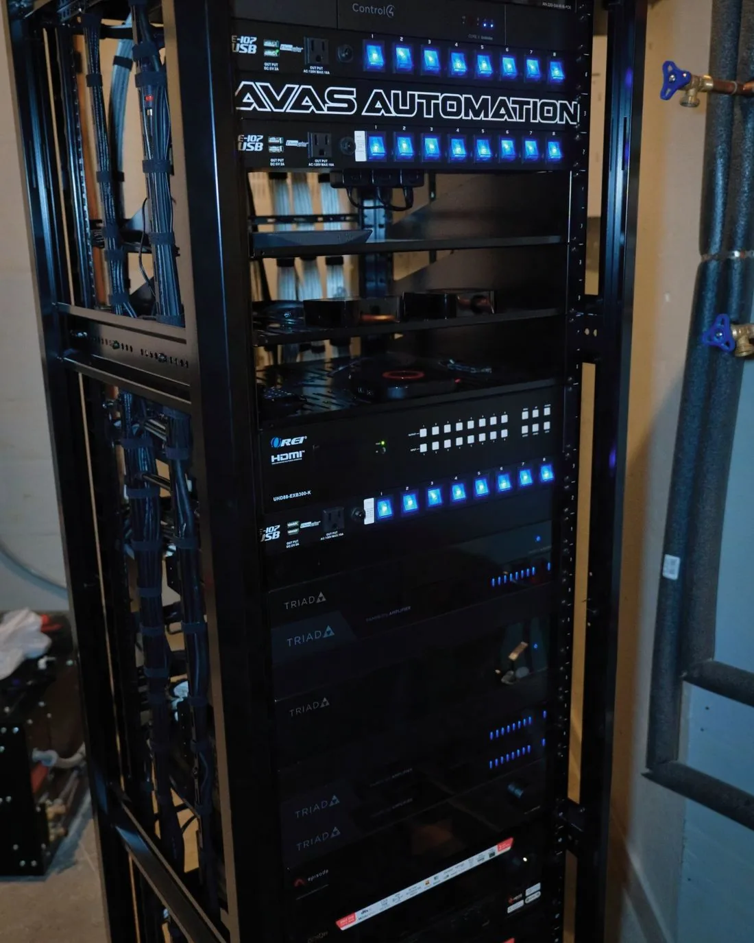 A finished, labelled rack